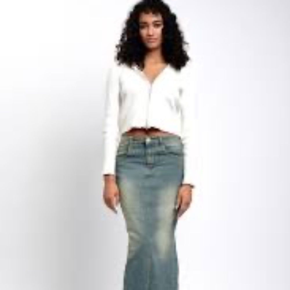 PTCL Long Maxi Denim Skirt